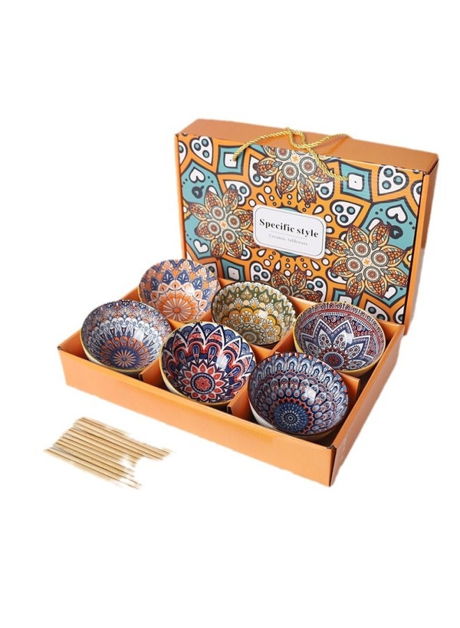 عام مجموعة أواني طاولة بوخيمية 6 قطع، علبة هدية رائعة، للاستخدام المنزلي والهدايا - Image 2